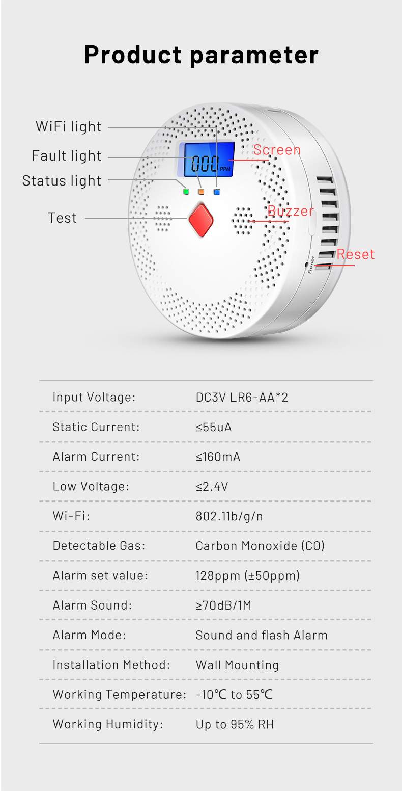 Tuya smart home WiFi CO alarm (11)