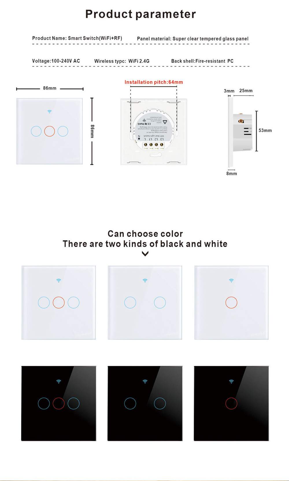 Tuya smart home control panel with app (5)