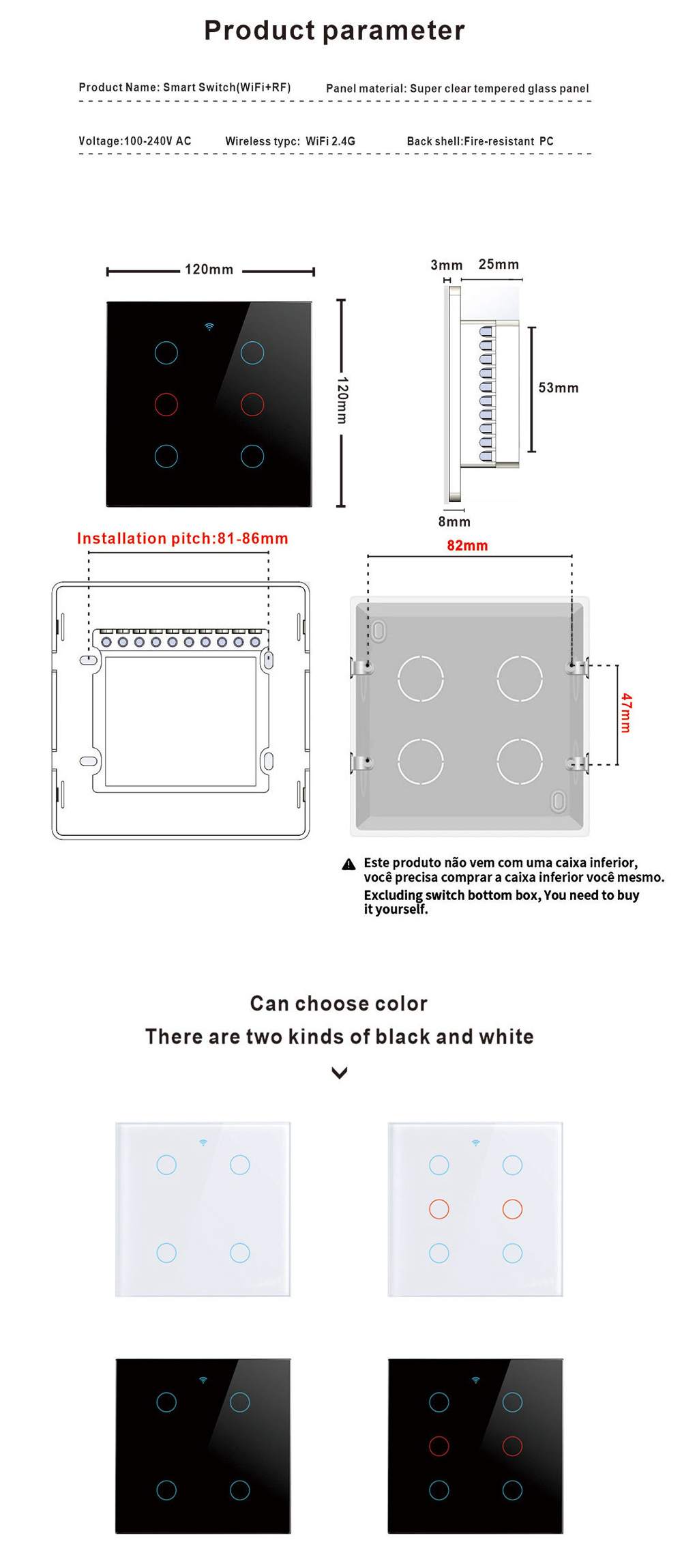 Tuya smart home control panel with app (4)