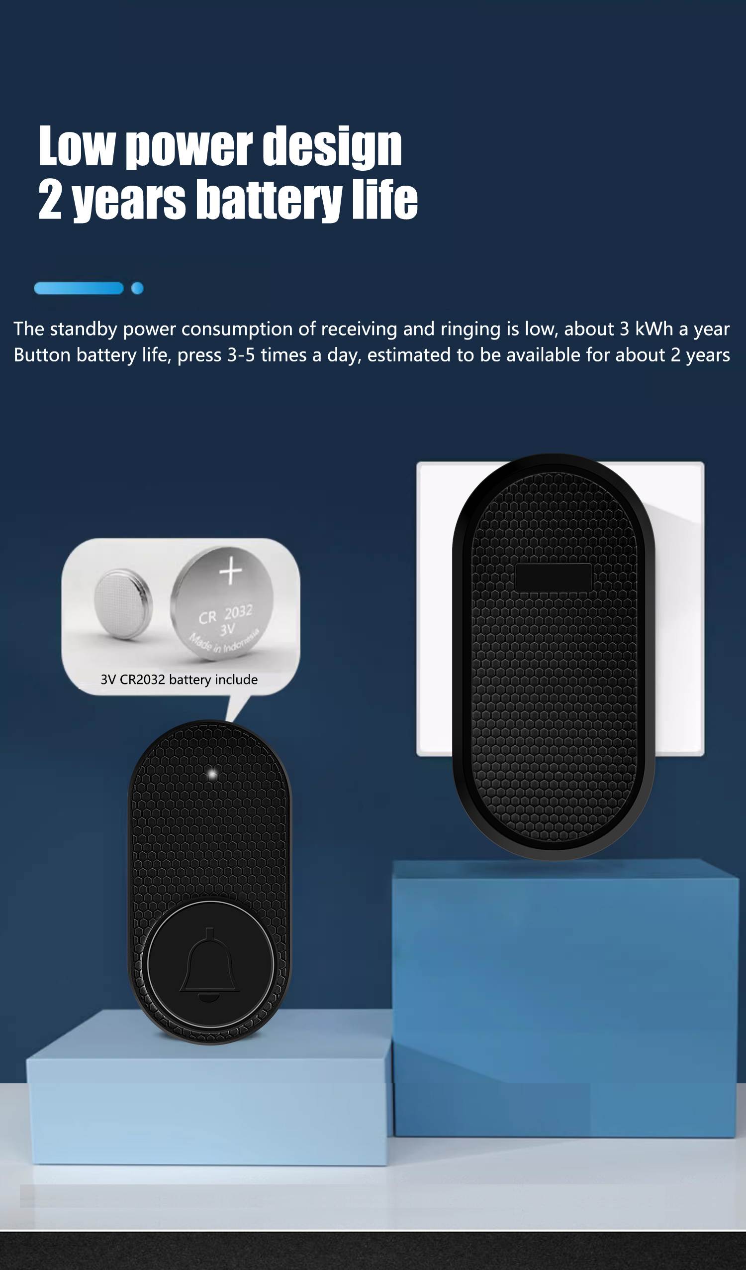 433MHz wireless Smart doorbell (8)