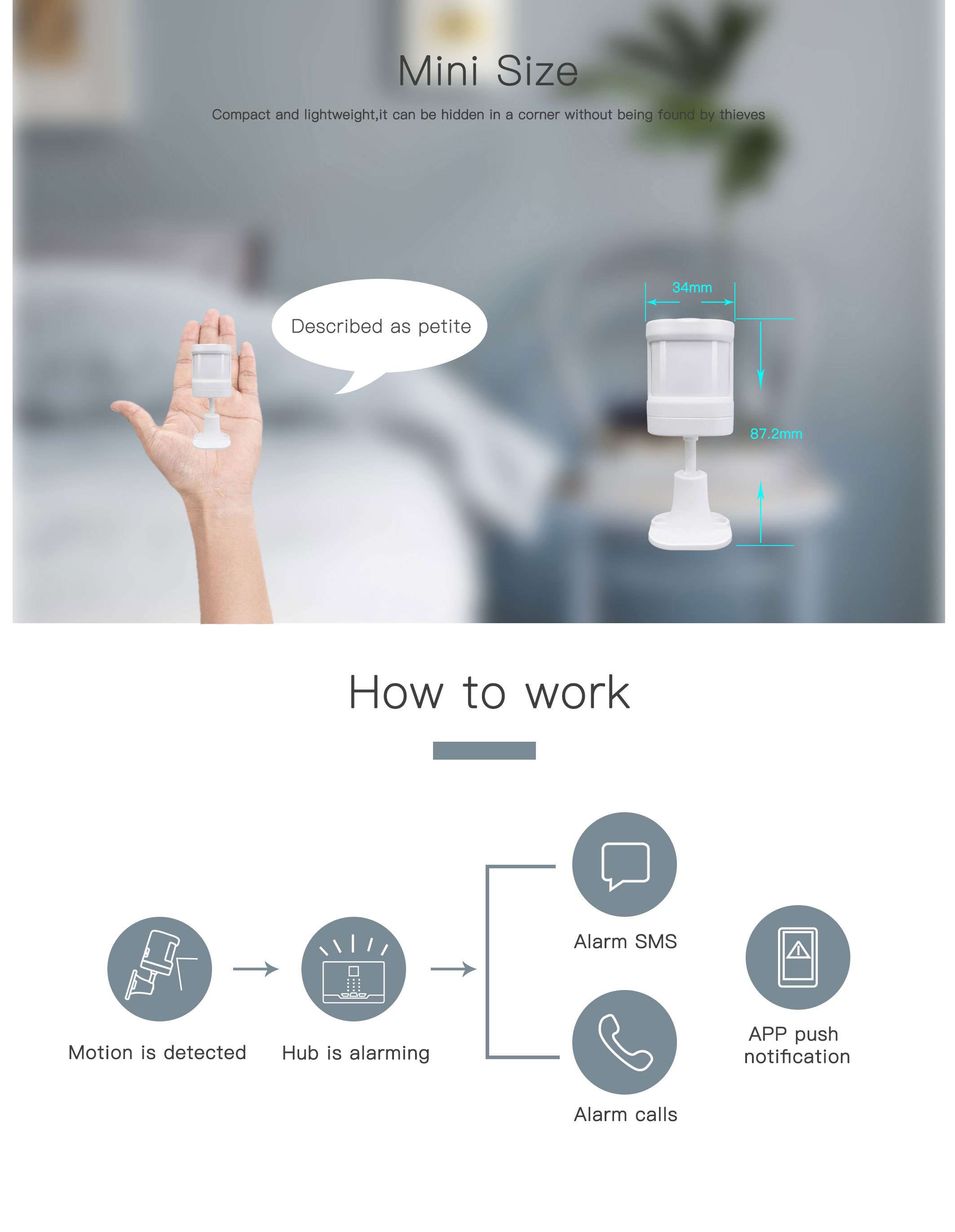 433MHz Wireless PIR detector (1)
