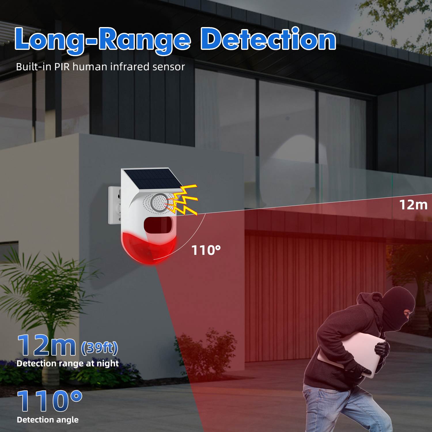 433MHz solar alarm for home security (5)